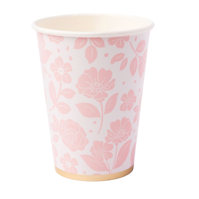 PETAL PINK ELEGANT FLORAL CUPS