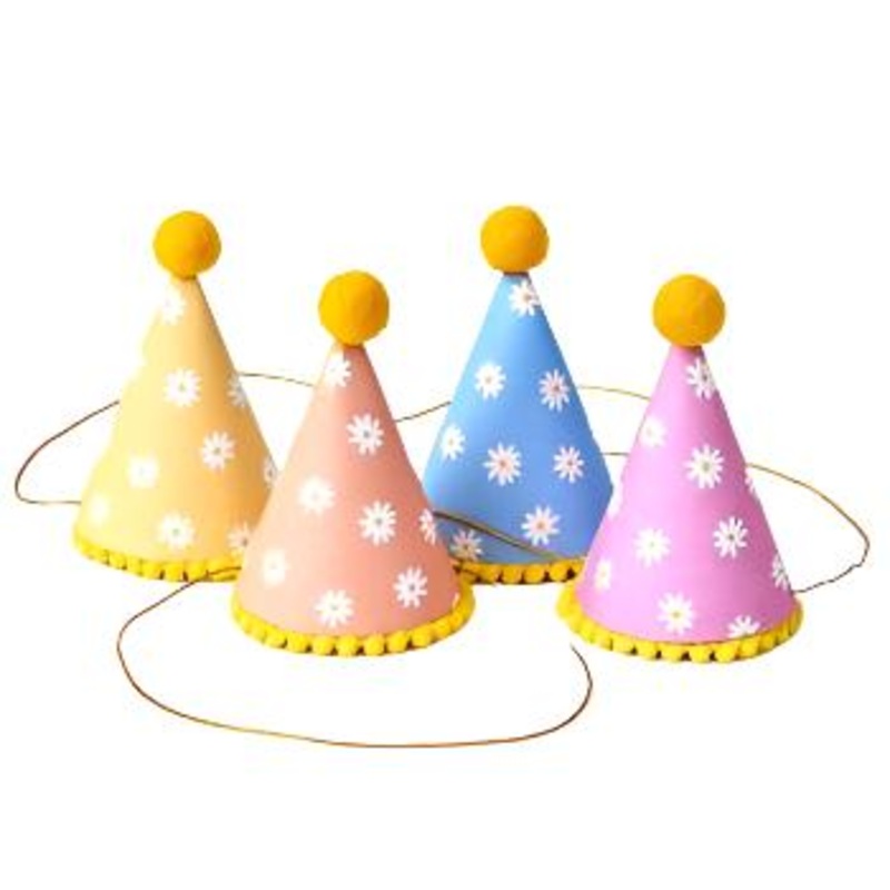 RETRO DAISY PARTY HATS