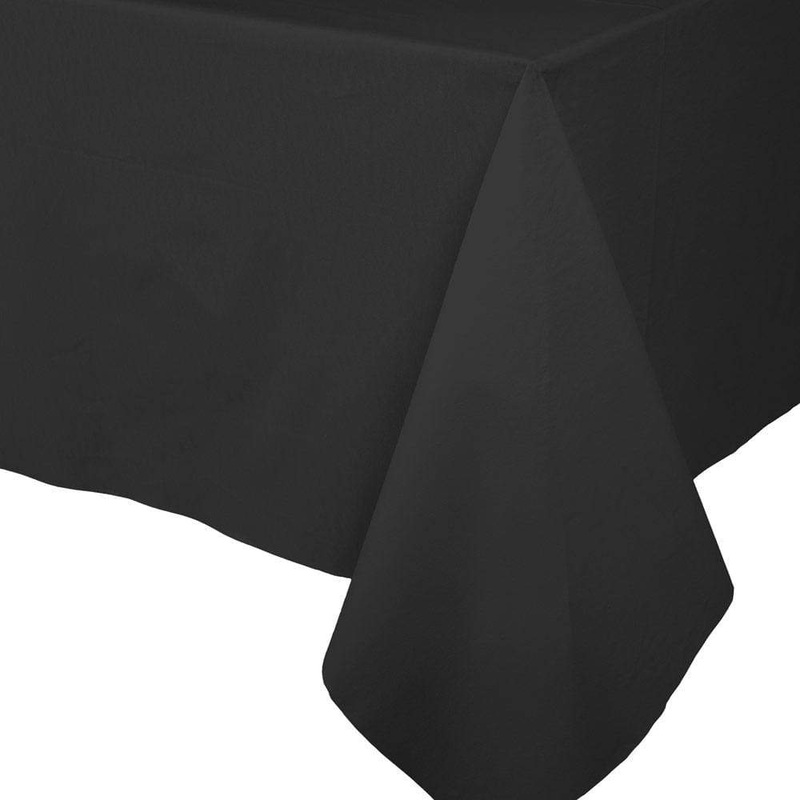 BLACK PAPER LINEN LIKE TABLE COVER