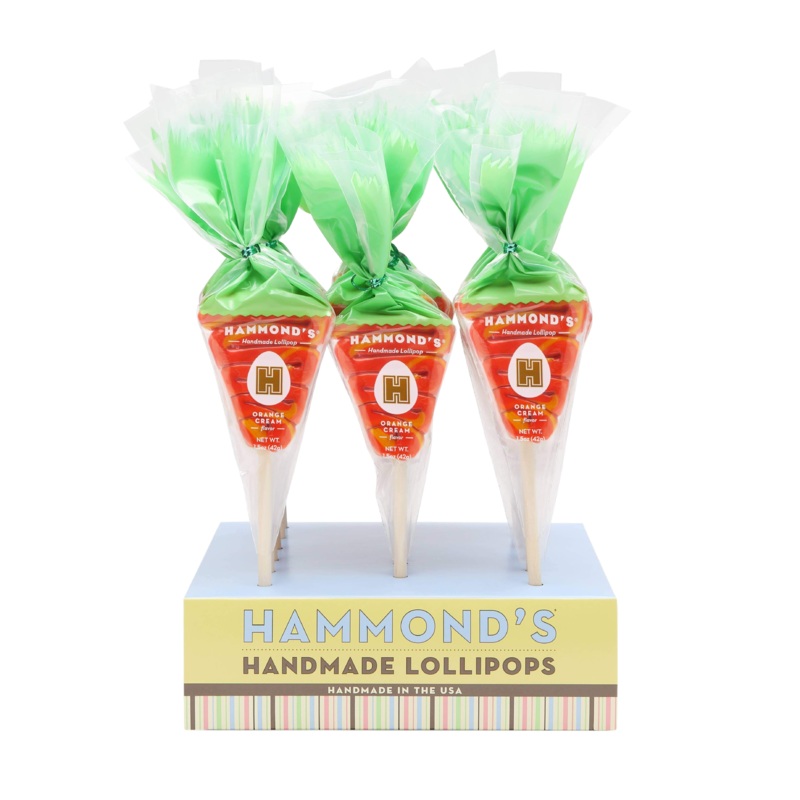 EASTER CARROT ORANGE CREAM LOLLIPOP