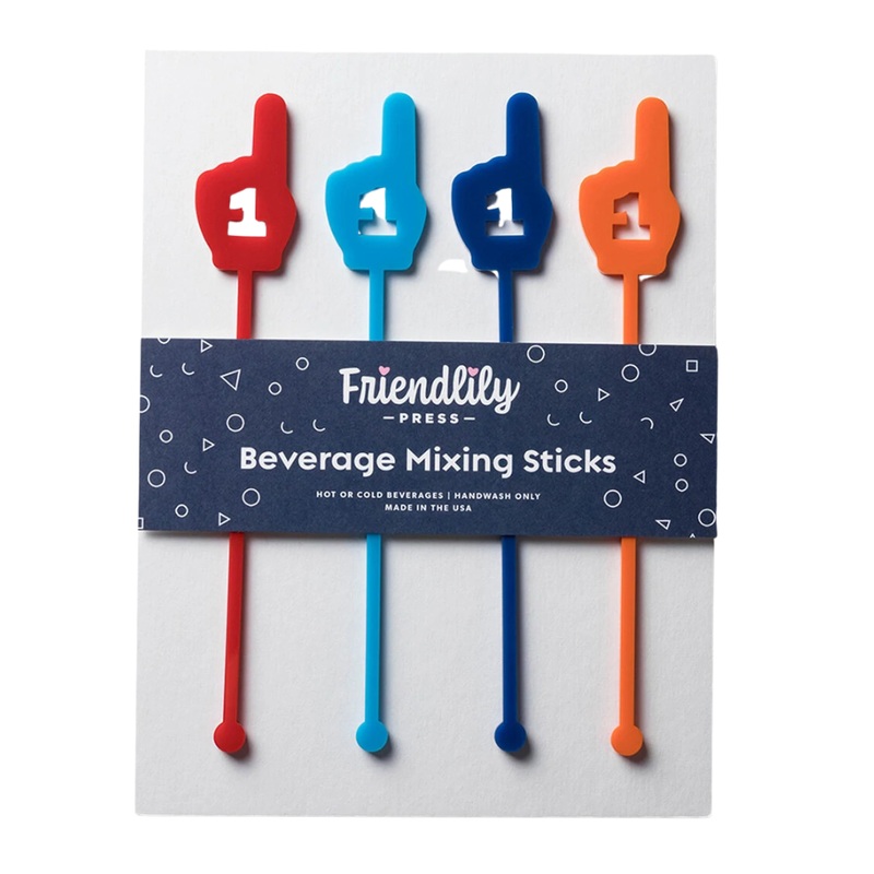 FOAM FINGERS DRINK STIRRER SET