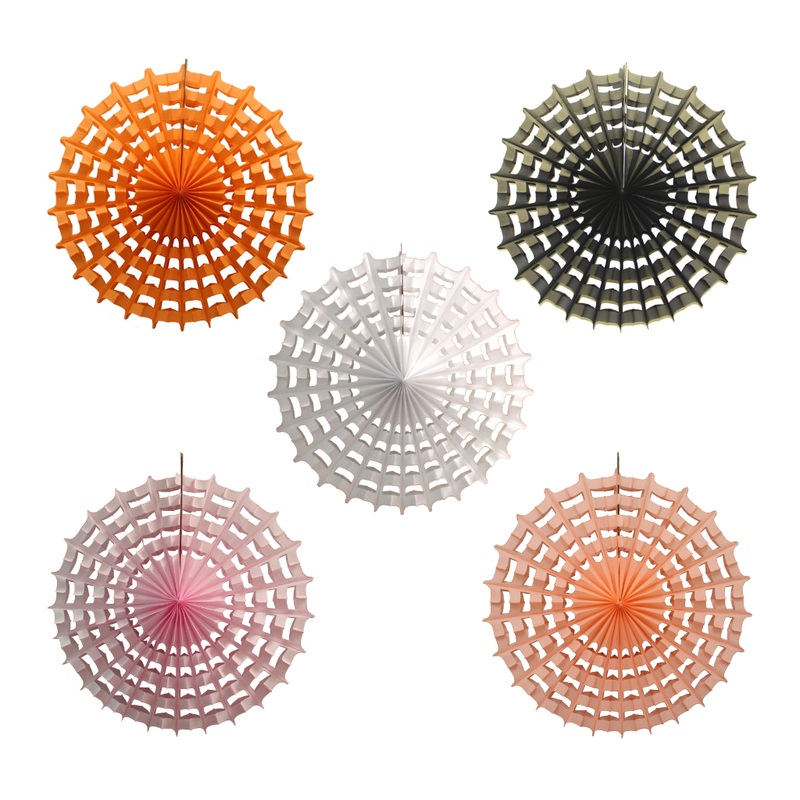 HALLOWEEN SPIDER WEB FAN DECORATION