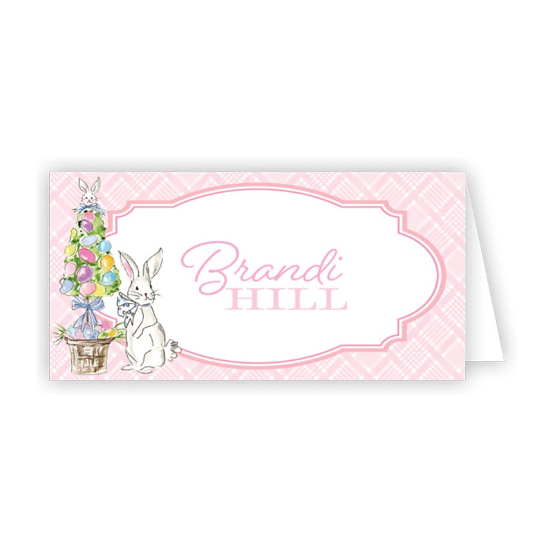 HANDPAINTED BUNNY WITH EGG TOPIARY PLACE CARDS