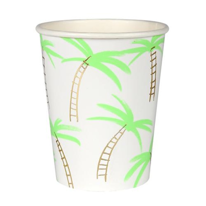 PALM TREE THEMED PARTY CUPS