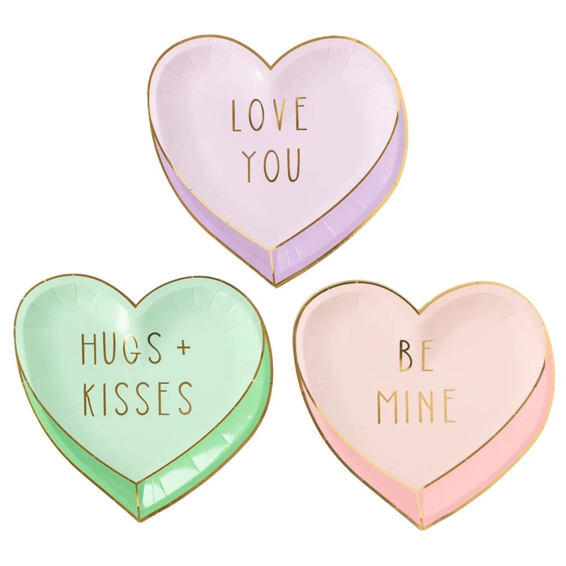PASTEL CANDY HEARTS PLATES