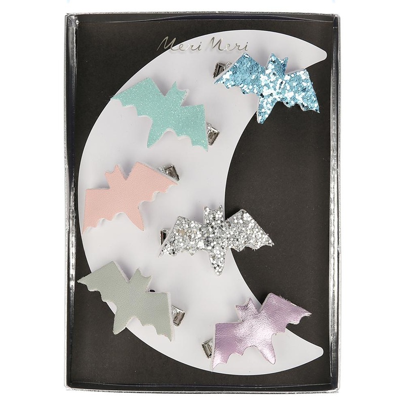 PASTEL HALLOWEEN BAT HAIR CLIPS