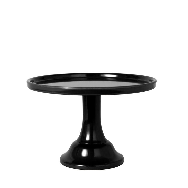 SMALL INK BLACK MELAMINE CAKE STAND