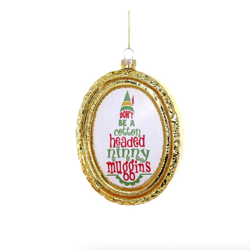 COTTON HEADED NINNY MUGGINS GLASS ORNAMENT BY CODY FOSTER