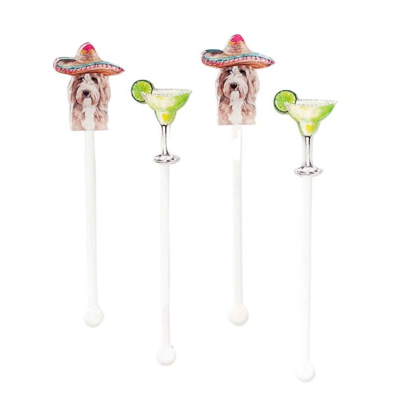 FURRY FIESTA ACRYLIC STIR STICKS