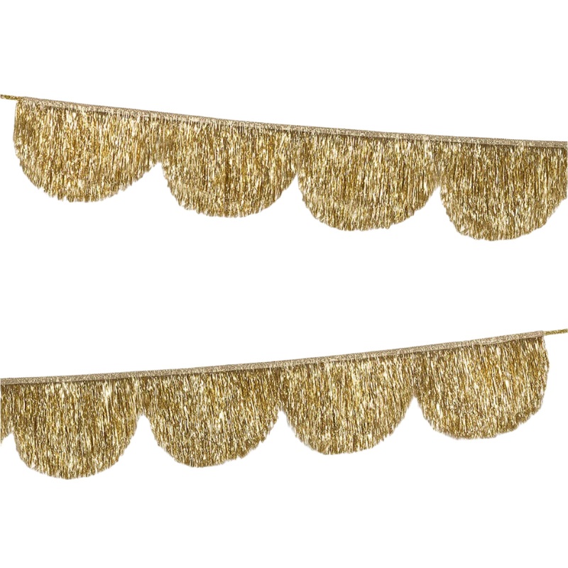 GOLD TINSEL SCALLOP GARLAND
