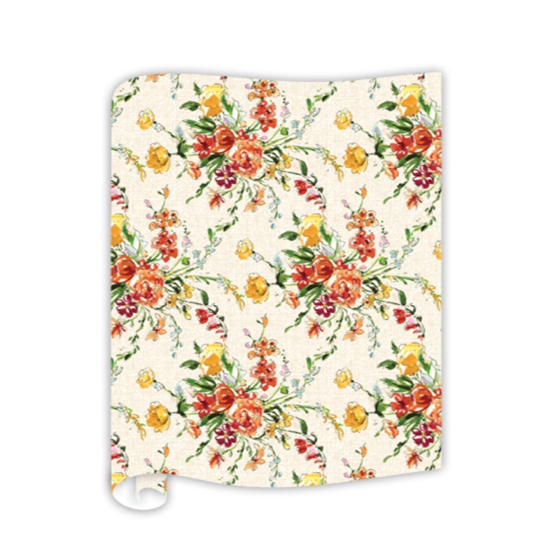 HANDPAINTED FALL FLORAL TABLE RUNNER