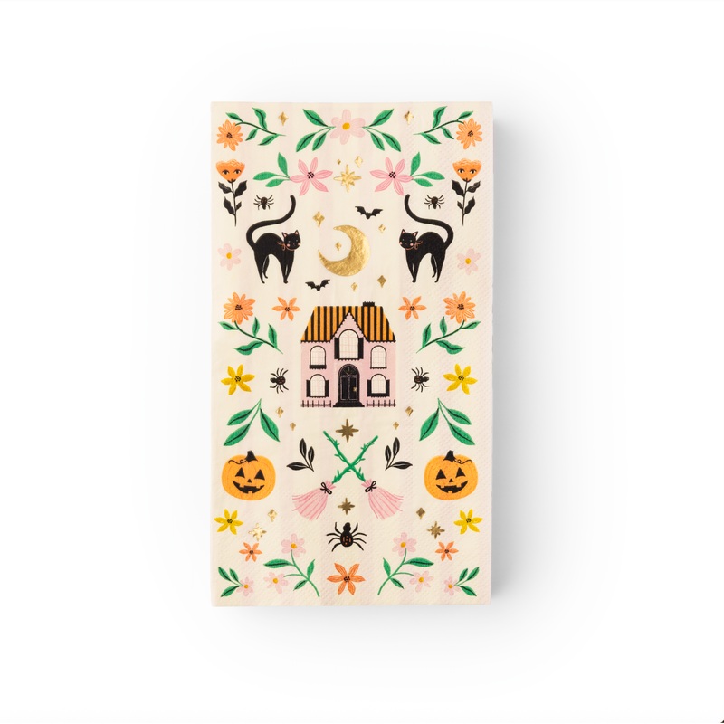PINK HAUNTED HOUSE COTTAGECORE GUEST TOWELS