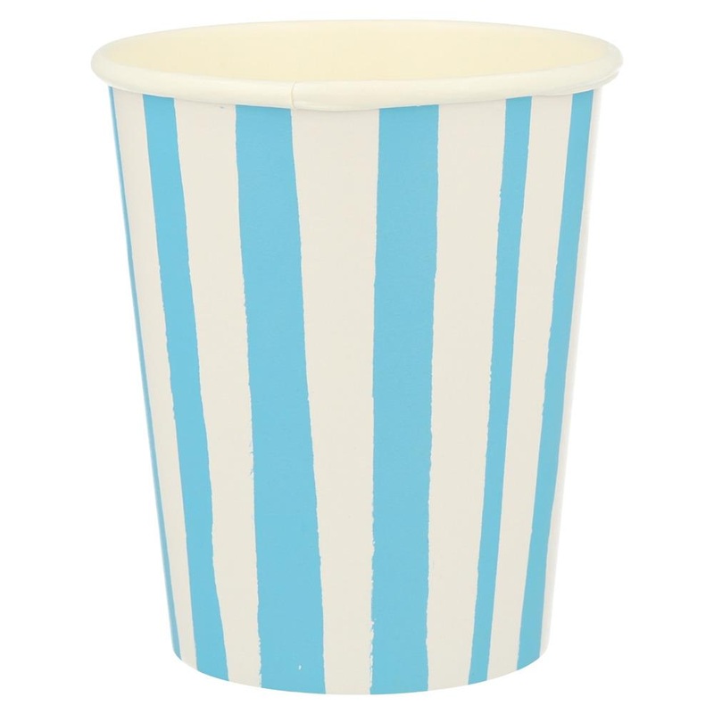 BLUE STRIPE PARTY CUPS