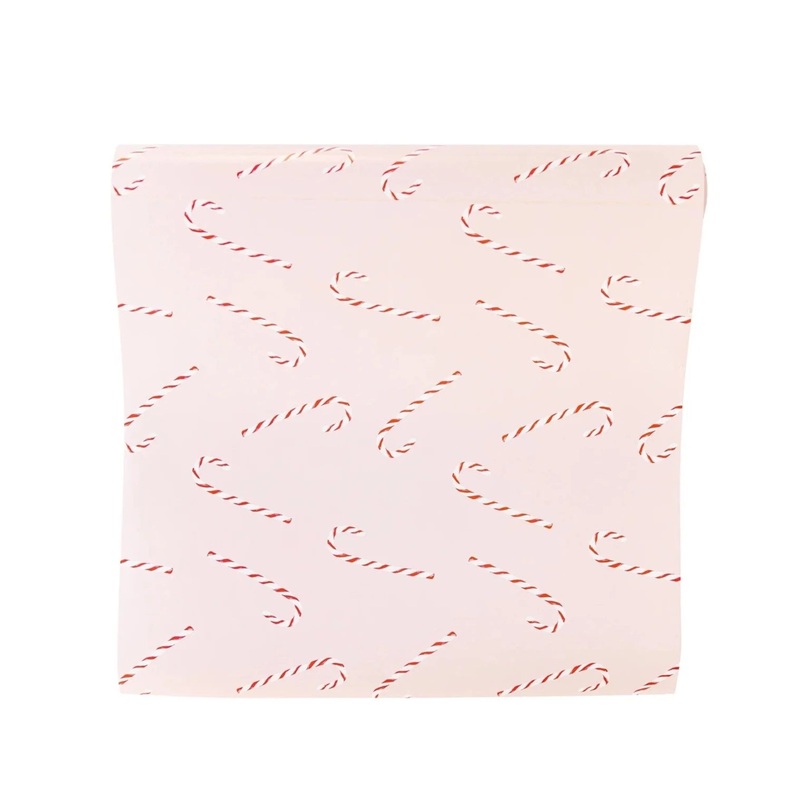 CANDY CANE PINK PAPER TABLE RUNNER