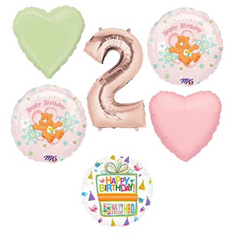 Care Bears Party Supplies and 2nd Birthday Balloon Bouquet Decorations