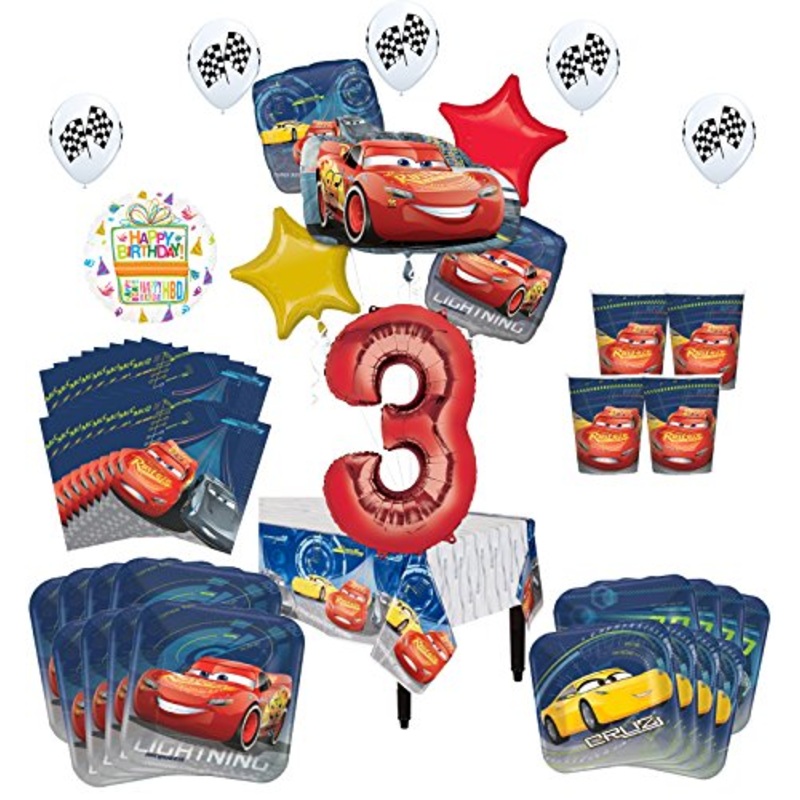 Disney Cars 3rd Birthday Party Supplies 8 Guest Kit