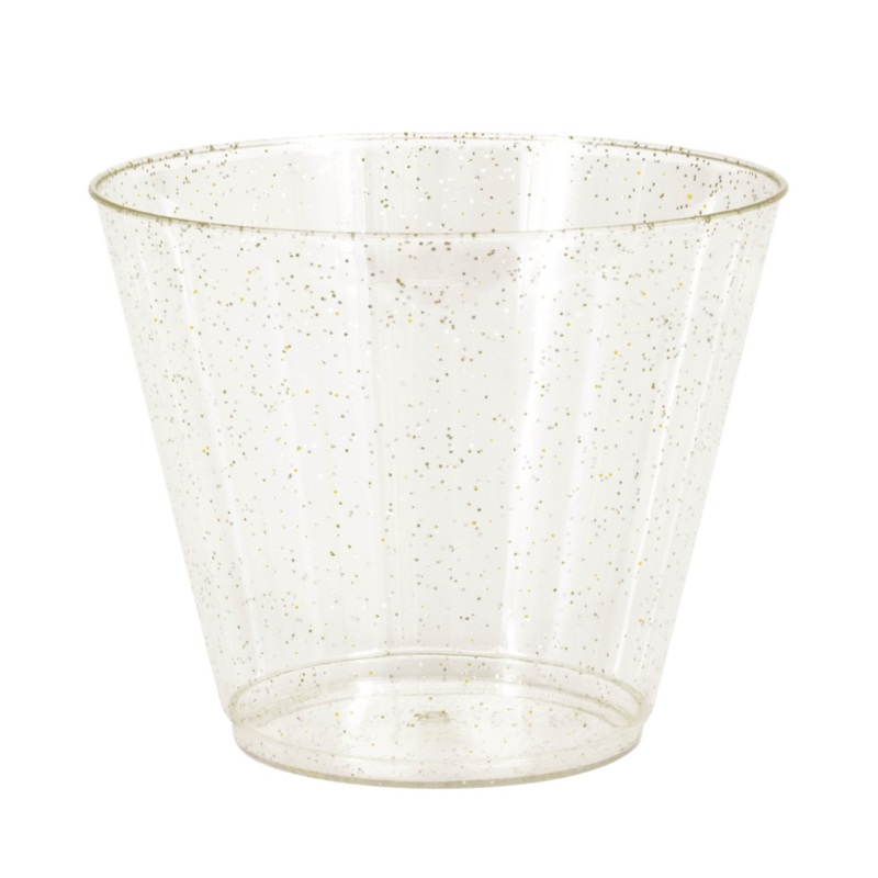 GOLD GLITTER PARTY CUPS