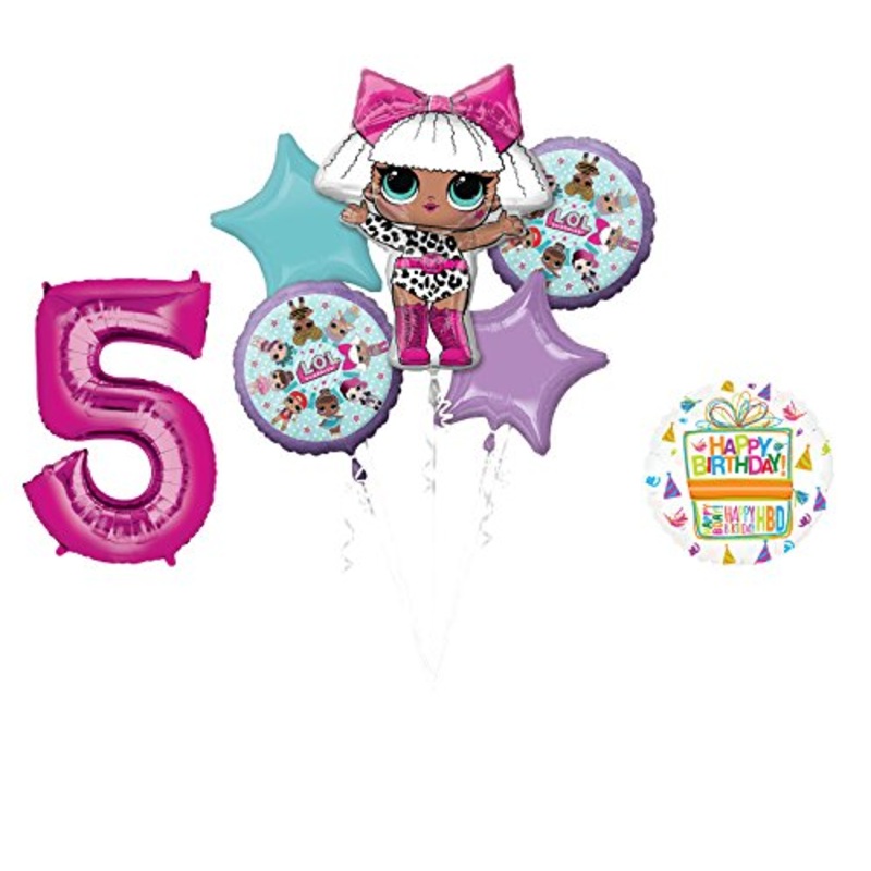 LOL Party Supplies 5th Birthday Balloon Bouquet Decorations