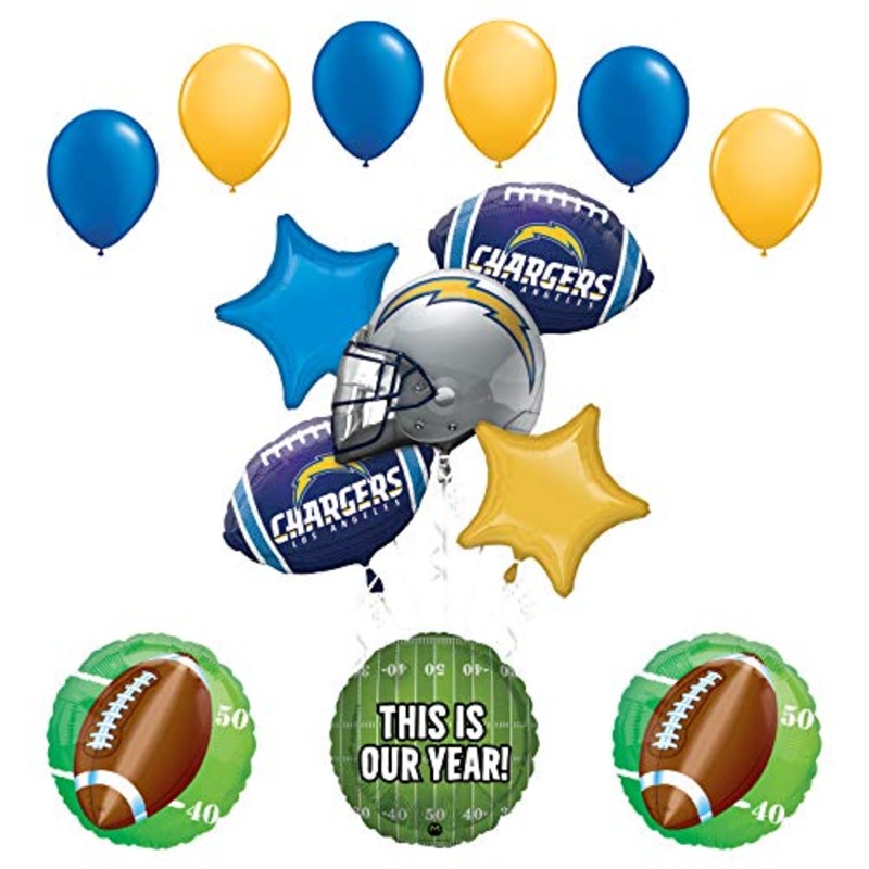 Mayflower Products Los Angeles Chargers Football Party Supplies This is Our Year Balloon Bouquet Decoration