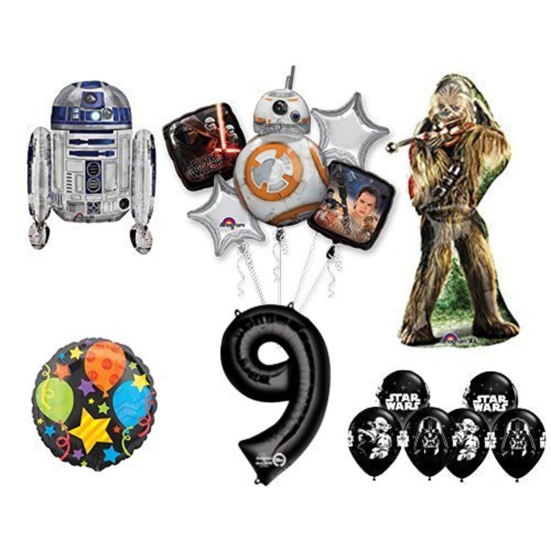 The Ultimate Star Wars 9th Birthday Party Supplies and Balloon decorations