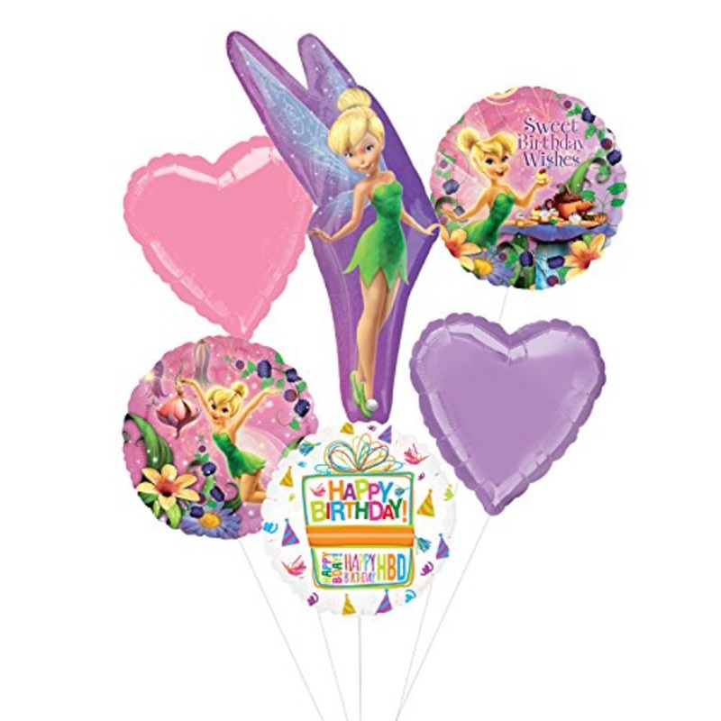 Tinkerbell Birthday Party Supplies and Pixie Dust Balloon Bouquet Decorations