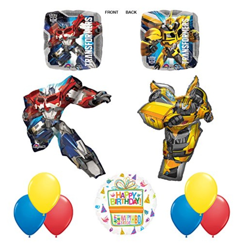 Transformers 11pc Birthday Party Decorations Mylar Balloon Bouquet Set