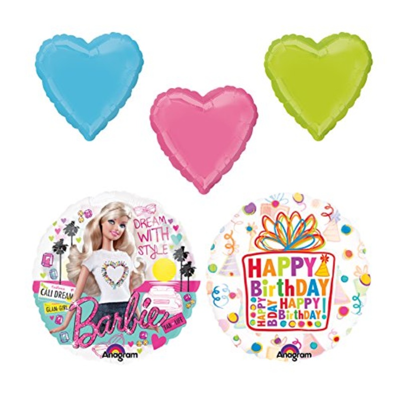 Barbie Birthday Party Supplies and Balloon Bouquet Decorations