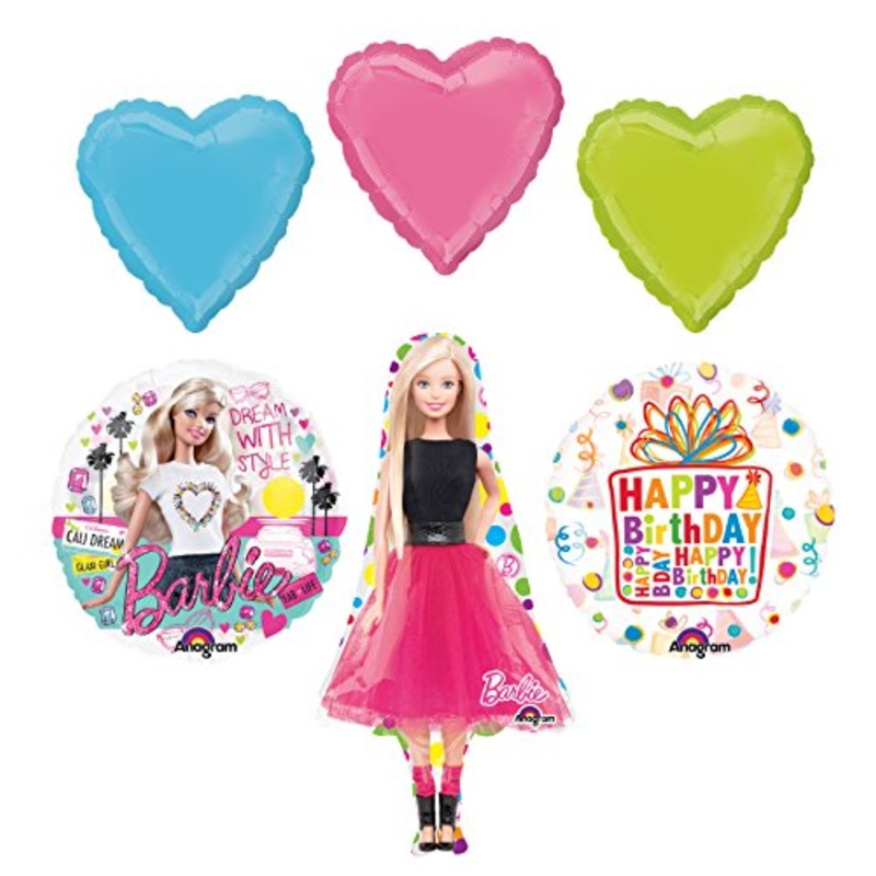 Barbie Birthday Party Supplies and Dream With Style Balloon Bouquet Decorations