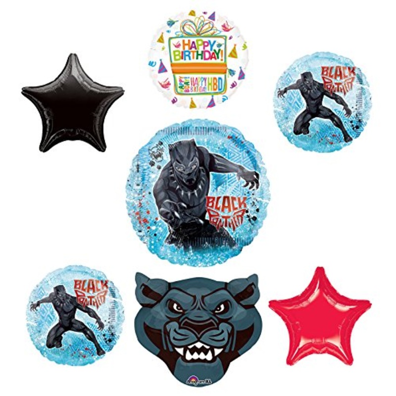Black Panther Birthday Party Supplies Balloon Bouquet Decorations