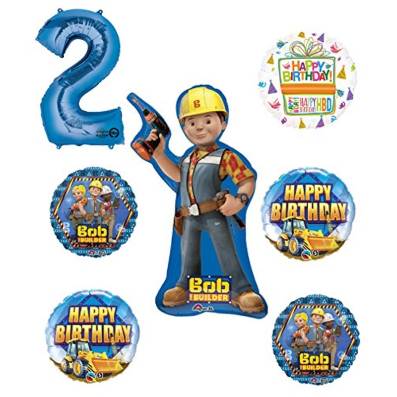 Bob The Builder Construction 2nd Birthday Party Supplies and Balloon Decorations