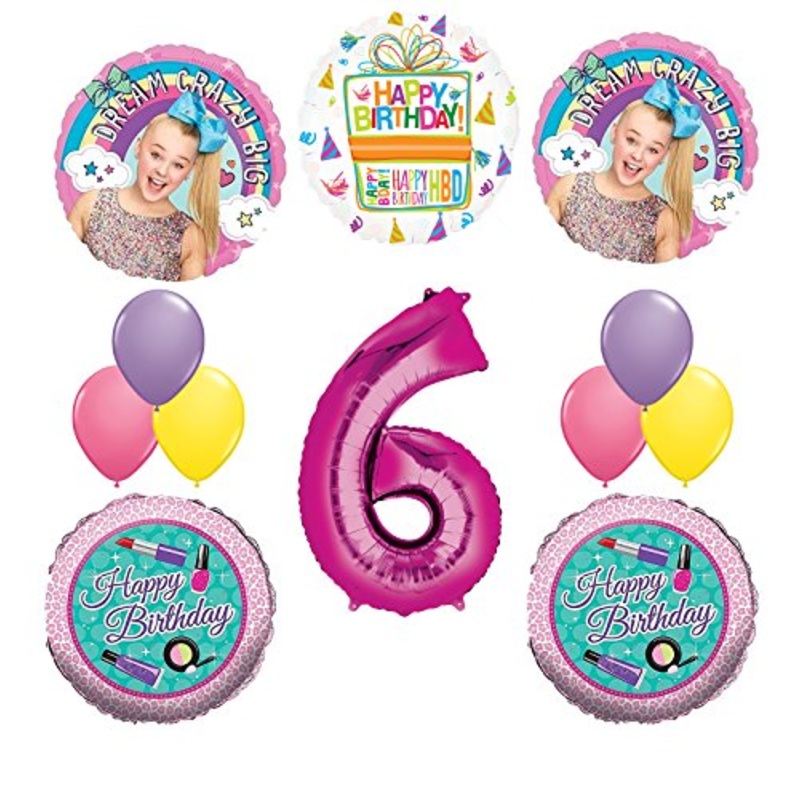 JoJo Siwa Party Supplies Dream Crazy Big 6th Birthday Balloon Bouquet Decorations