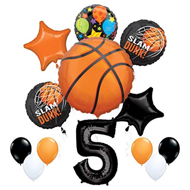 Mayflower Products Basketball 5th Birthday Party Supplies Nothin' But Net Balloon Bouquet Decorations
