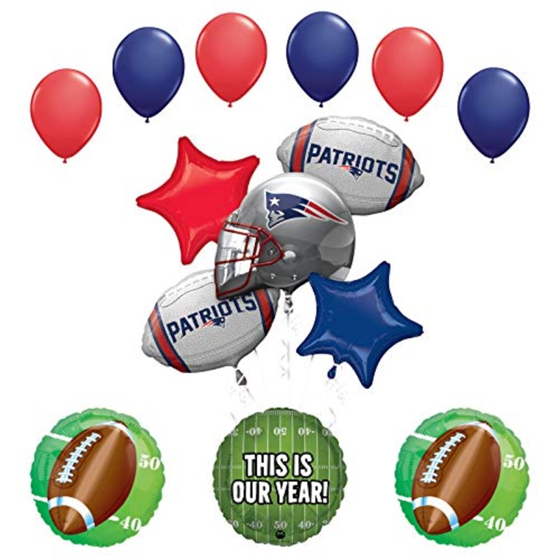 Mayflower Products England Patriots Football Party Supplies This is Our Year Balloon Bouquet Decoration