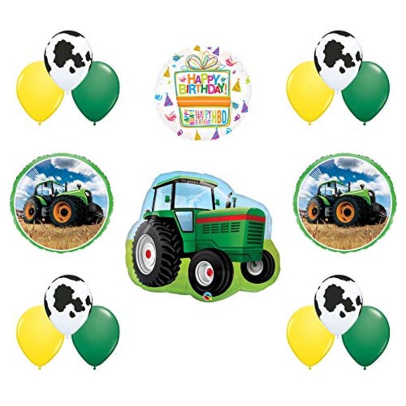 Mayflower Products Farm Tractor Birthday Balloon Bouquet Decorations and Party Supplies