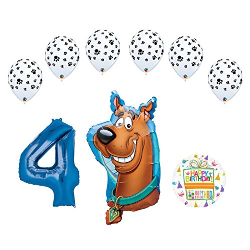Mayflower Products Scooby Doo 4th Birthday Party Supplies Balloon Bouquet Decorations