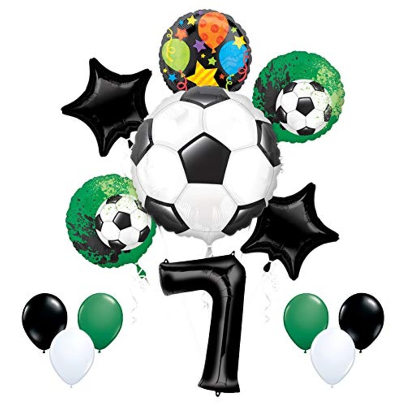 Mayflower Products Soccer Party Supplies 7th Birthday Goal Getter Balloon Bouquet Decorations
