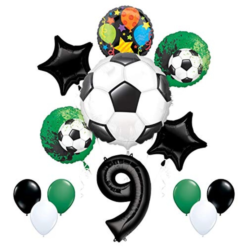 Mayflower Products Soccer Party Supplies 9th Birthday Goal Getter Balloon Bouquet Decorations