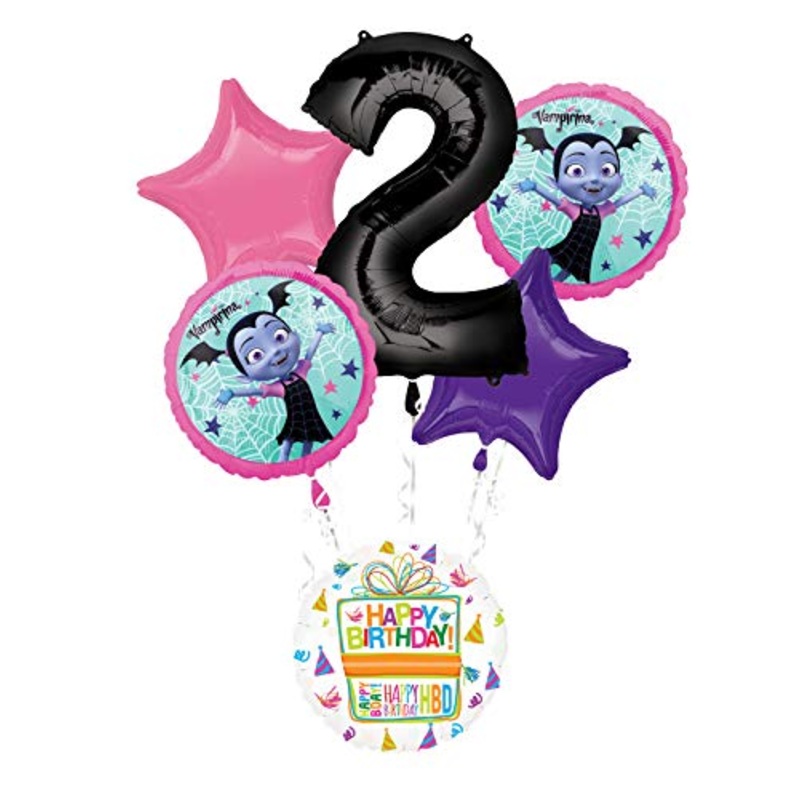 Mayflower Products Vampirina 2nd Birthday Party Supplies Balloon Bouquet Decorations