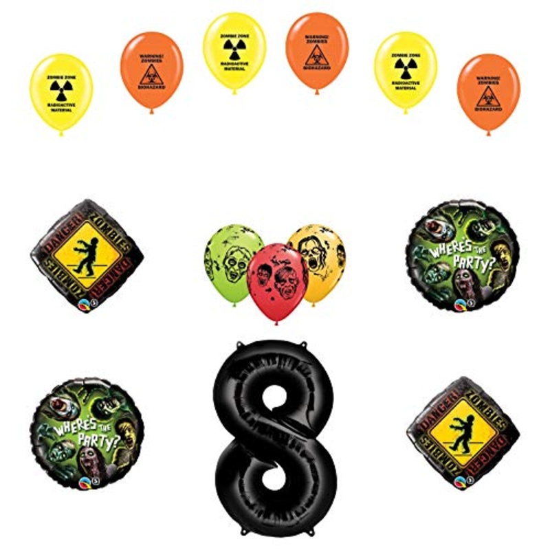 Mayflower Products Zombies 8th Birthday Party Supplies Walking Dead Balloon Bouquet Decorations
