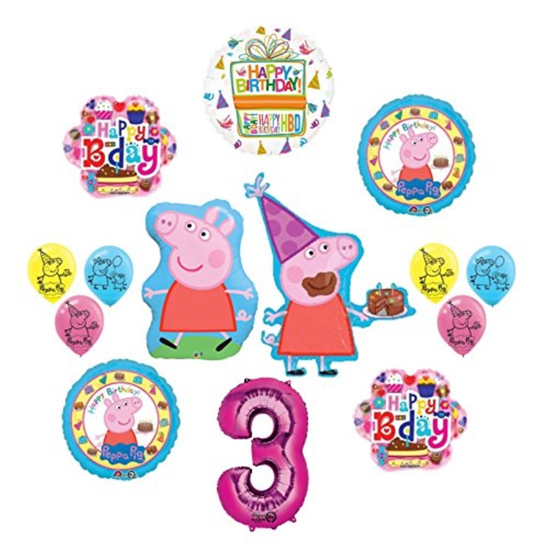 Peppa Pig 3rd Birthday Party Supplies   kit