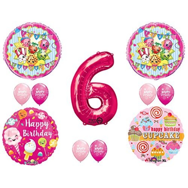 SHOPKINS 6th BIRTHDAY PARTY Balloons Decorations Supplies kit