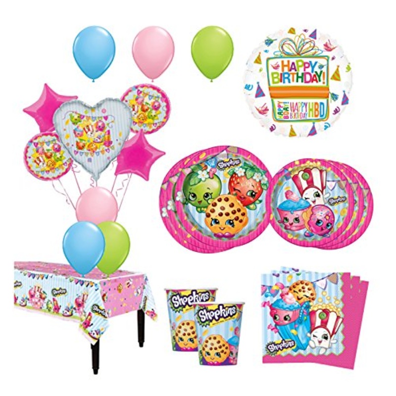 The Ultimate 8 Guest 53pc Shopkins Birthday Party Supplies and Balloon Decoration Kit