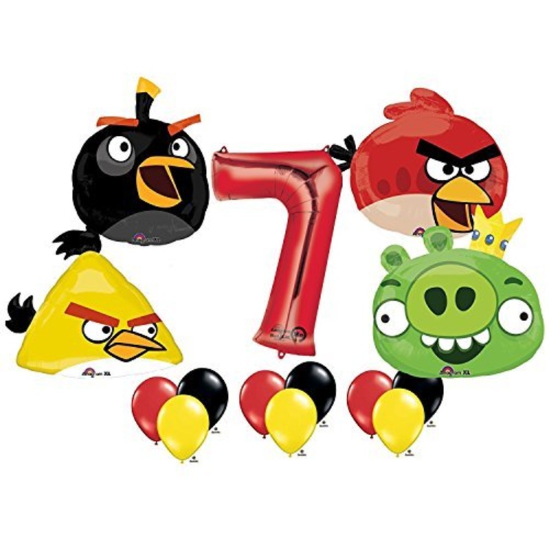 The Ultimate Angry Birds 7th Birthday Party Supplies and Balloon Decorations