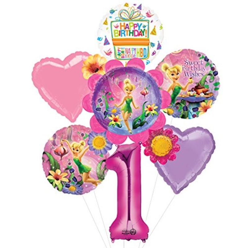 Tinkerbell 1st Birthday Party Supplies Flower Cluster Balloon Bouquet Decorations