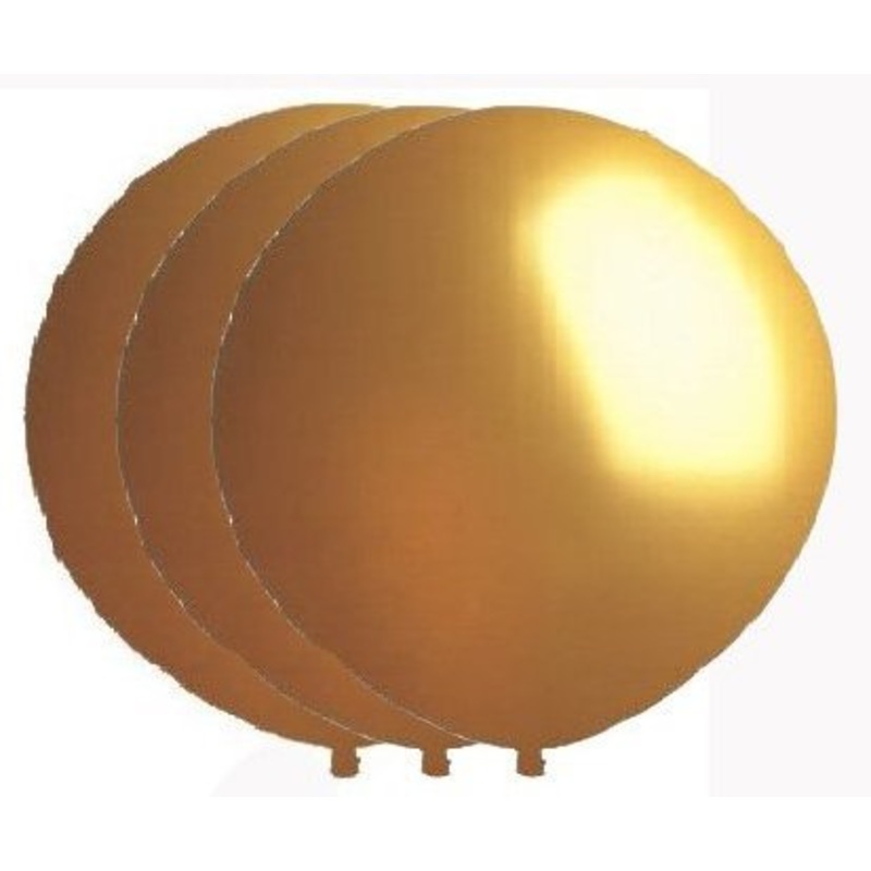 36 Inch Giant Round Gold Latex Balloons by TUFTEX (Premium Helium Quality) Pkg/3