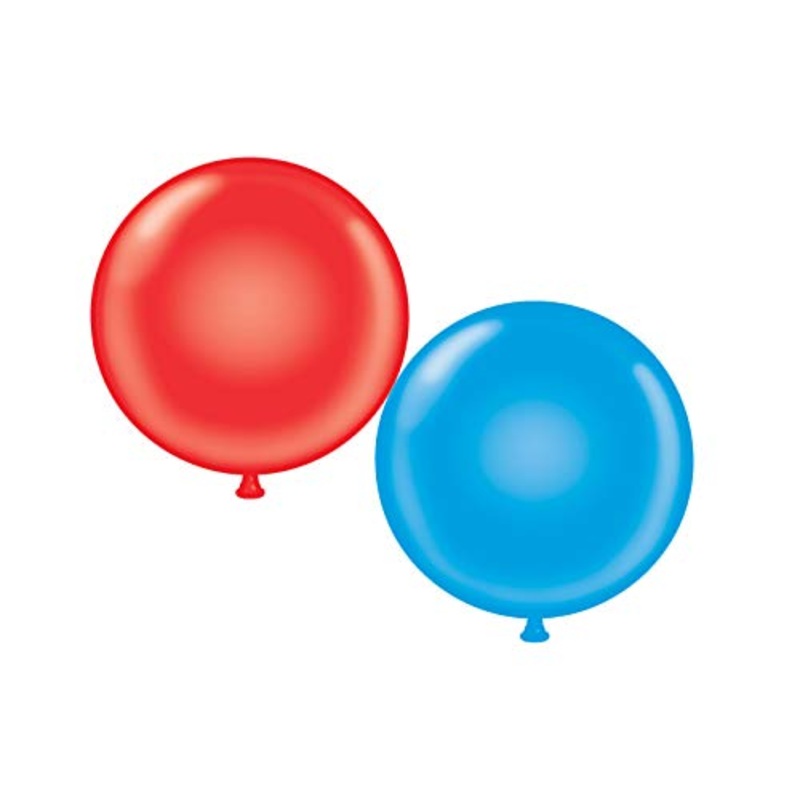 60 inch Giant Latex Balloons - Qty 2- (1) Red (1) Blue