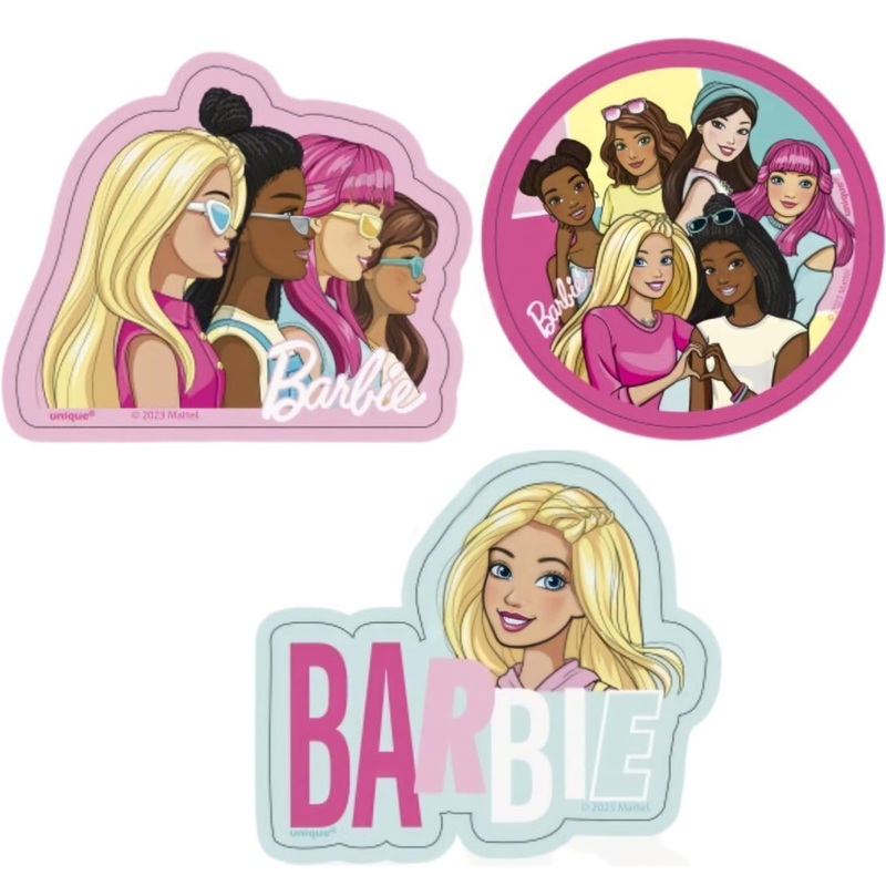 Barbie Birthday Stickers, 3 Count