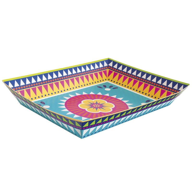 Boho Fiesta Paper Snack Tray, 1ct