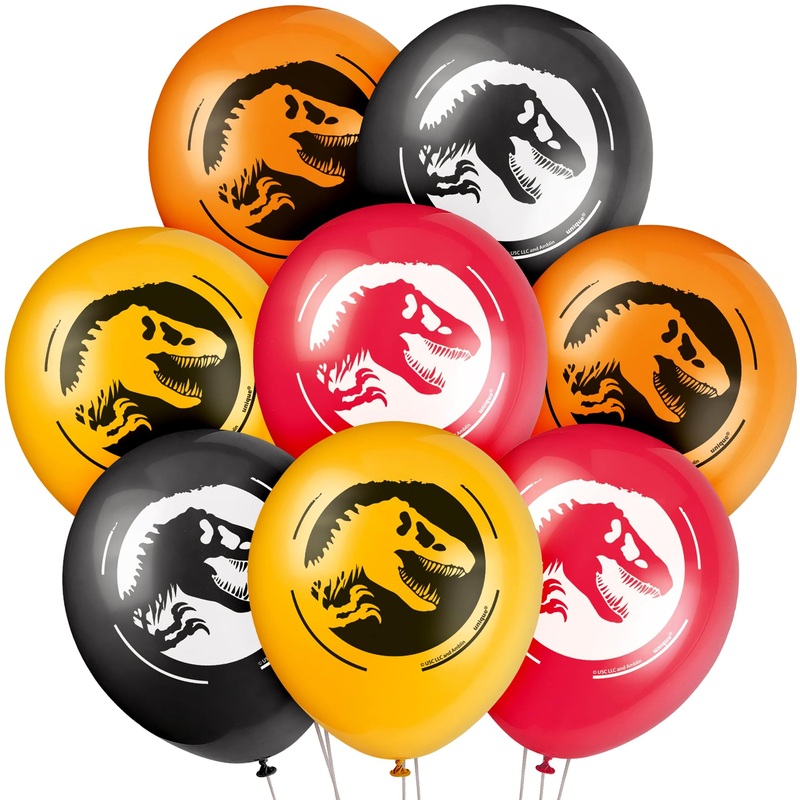 Jurassic World Latex Balloons 12", 8 Count
