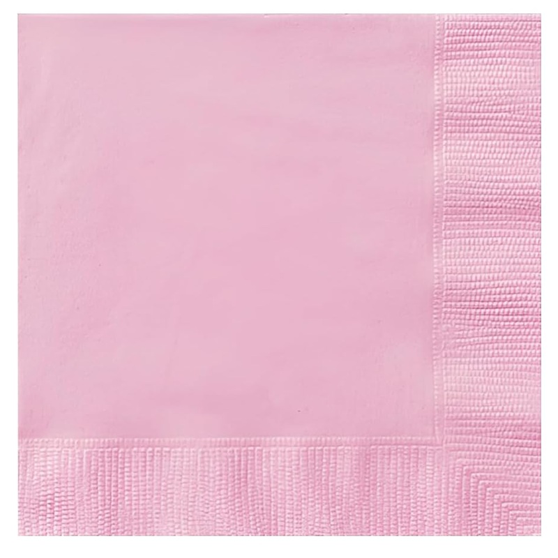 Lovely Pink Solid Luncheon Paper Napkins, 20ct